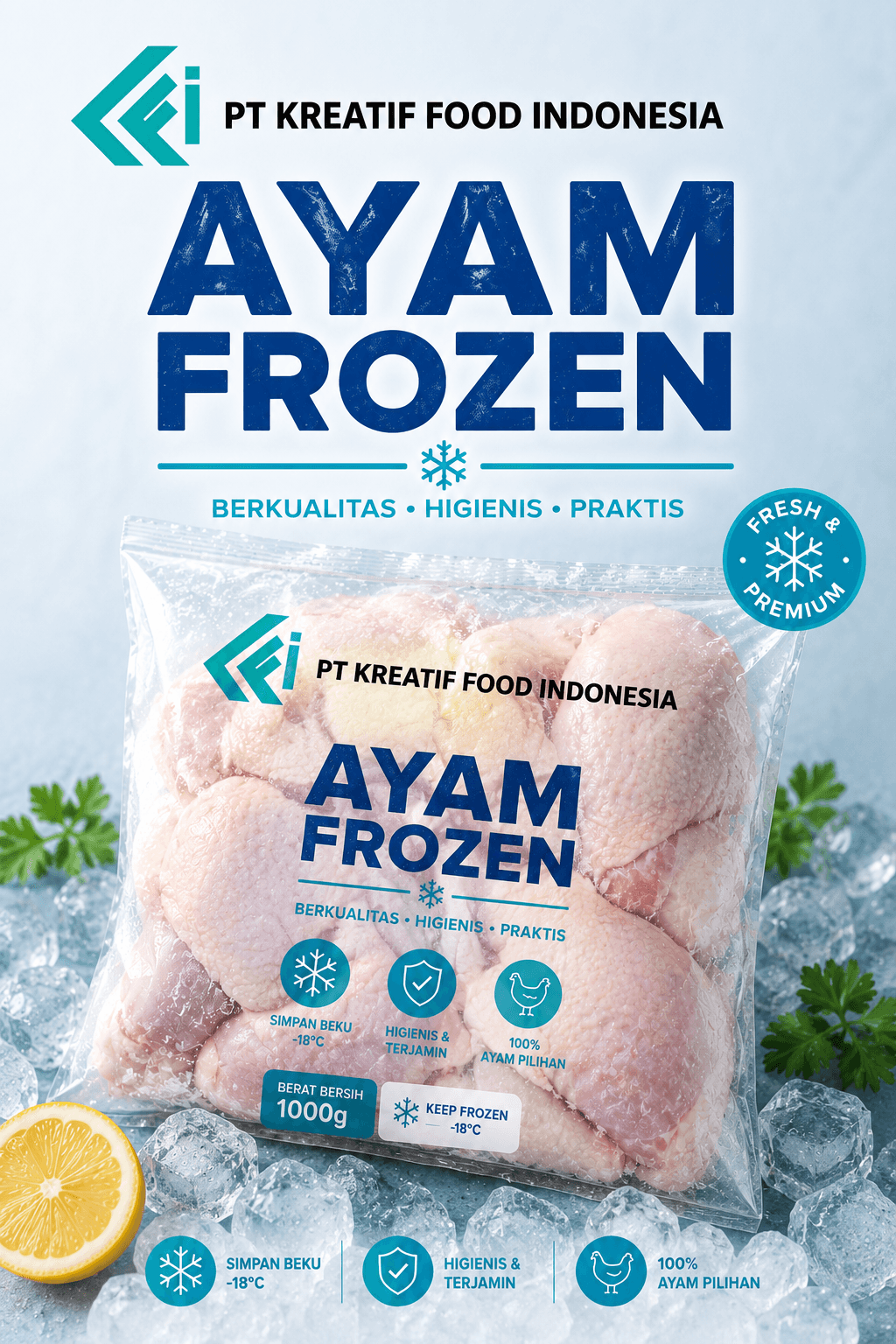 Penyimpanan beku −18°C